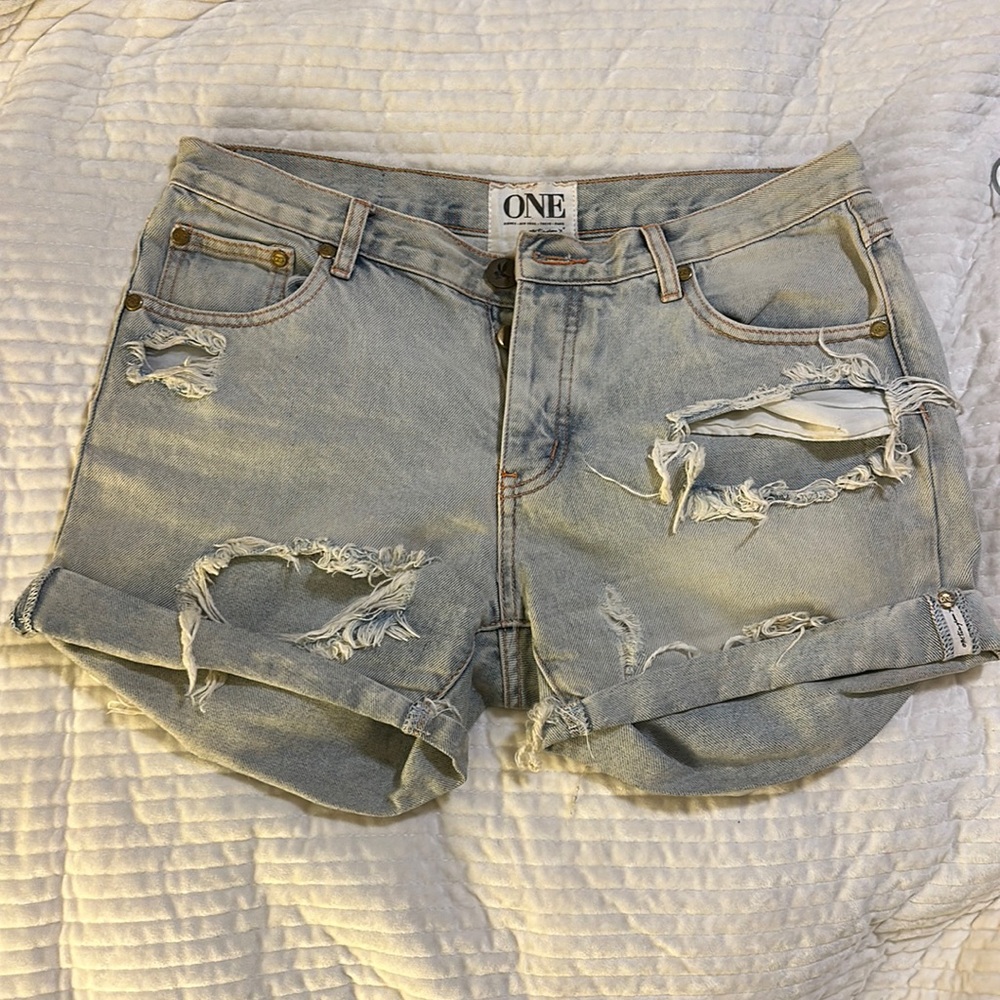One Teaspoon Denim Chargers Shorts